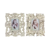 2 Pack White Polystone Traditional 9" x 11" Frames