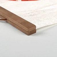 Kissing Gnome 12" x 16" Teak Hanging Canvas