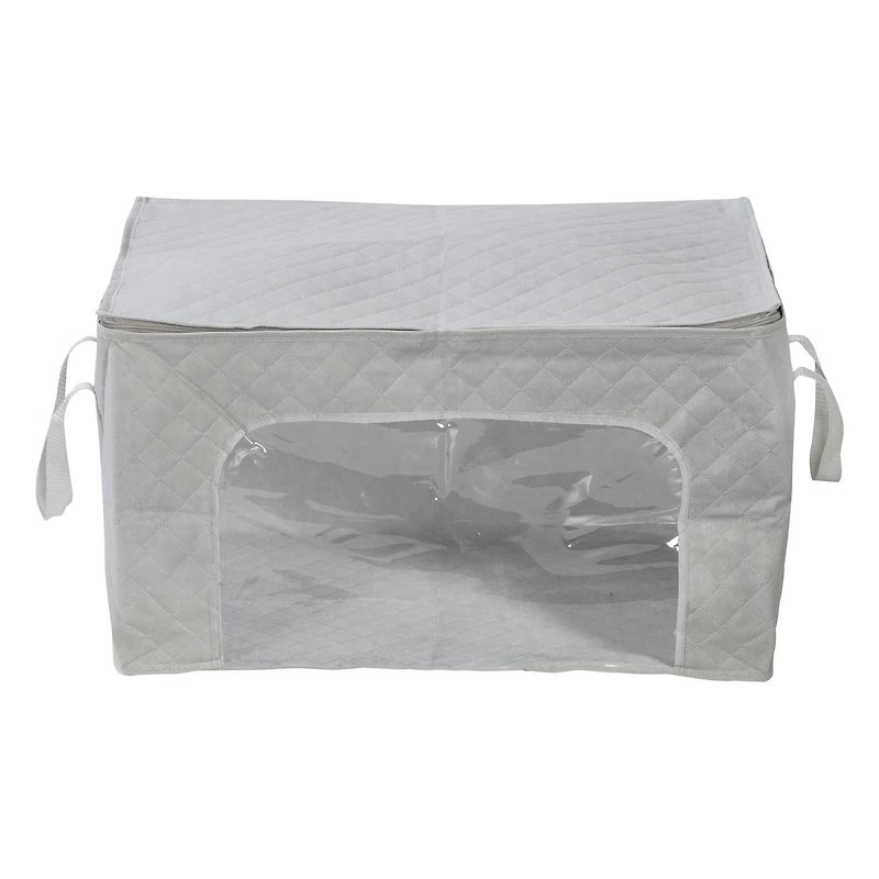 Honey Can Do Gray Clothes Storage Bags with Handles and Clear-View Windows, 3ct.