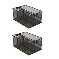 Mind Reader Black Storage Basket Organizer and Utensil Holder, 2ct.