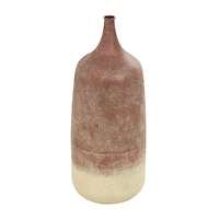 20" Copper Metal Distressed Textured Ombre Vase