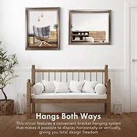 Head West Brushed Nickel Framed Wall Mirror