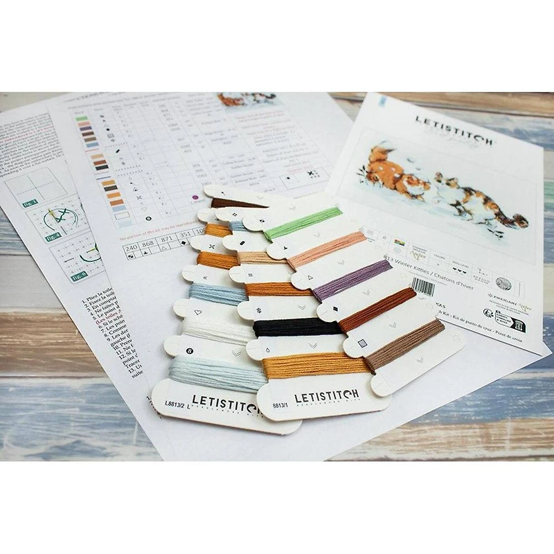 LetiStitch Winter Kitties Counted Cross Stitch Kit