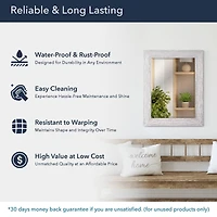 Head West 29" Chrome Textured Frame Accent Wall Mirror