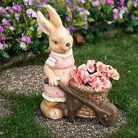 18.75" Girl Rabbit Outdoor Easter Garden Planter