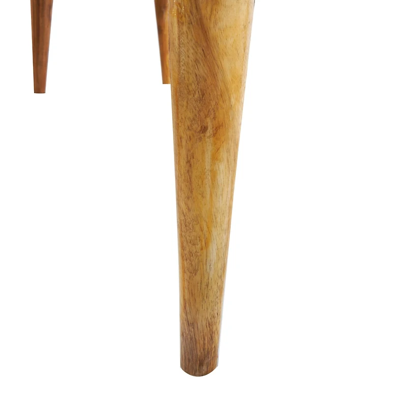 4ft. Brown Leather Upholstered Bench