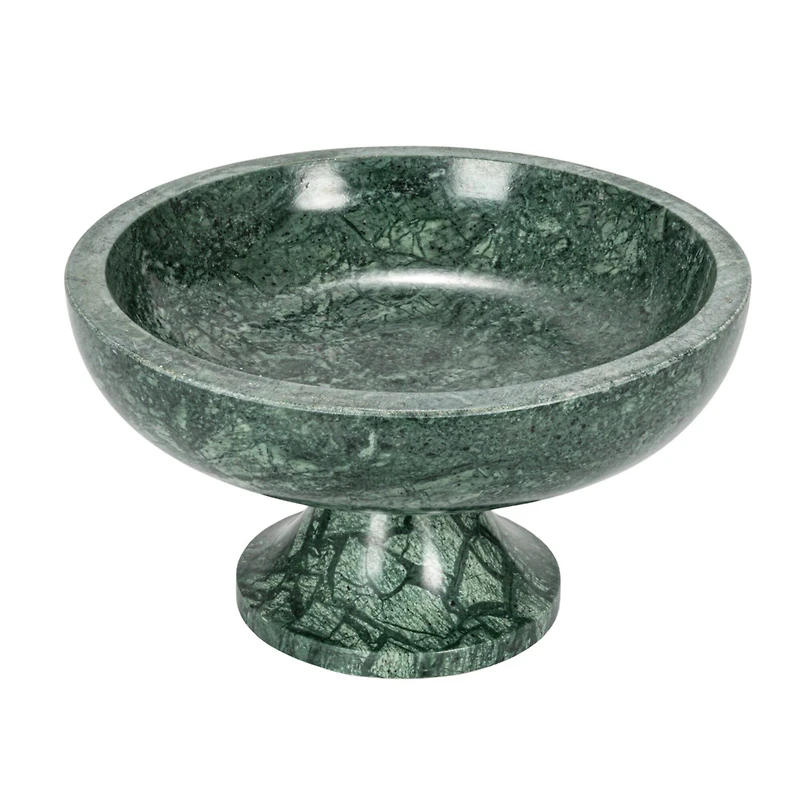 Hello Honey® 8" Green Marble Footed Pedestal Bowl