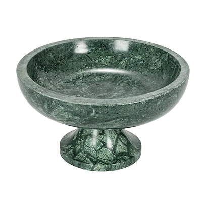 Hello Honey® 8" Green Marble Footed Pedestal Bowl