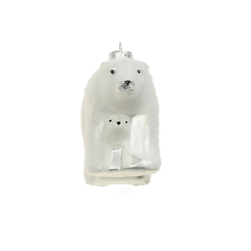 4.25" Polar Bear Glass Ornament by Ashland®