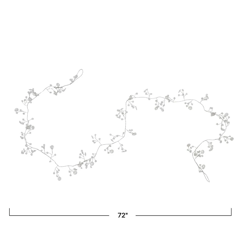 Hello Honey® 6ft. Clear Acrylic Beads & Silver Metal Garland