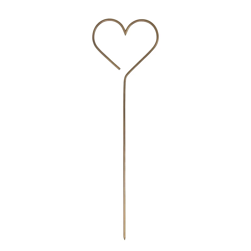 Hello Honey® 32" Antique Brass Finish Iron Heart Shaped Trellis