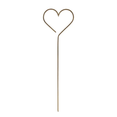 Hello Honey® 32" Antique Brass Finish Iron Heart Shaped Trellis