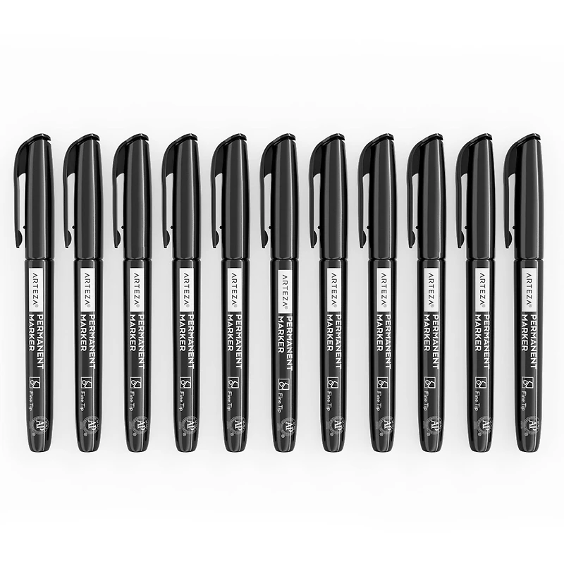 Arteza® Black Fine Tip Permanent Marker Set