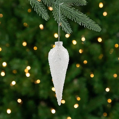 6.25" Clear Glass Winter Icicle Ornament