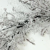 22" Clear Ice & Snowflakes Black Twigs Wreath
