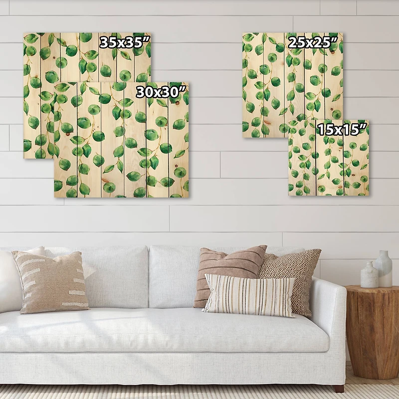 Designart - Tropical Green Leaves Patern