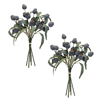 14" Blue Pod Foliage Bundles, 2ct.