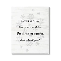 Stupell Industries Tired Of Winter Funny Poem Canvas Wall Art