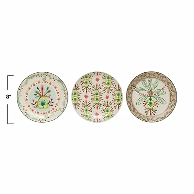 Hello Honey® 8" Stoneware Print Plate Set