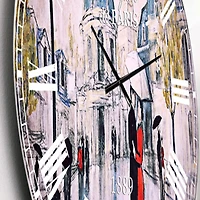 Designart 'Love In Paris I French Country Wall Clock
