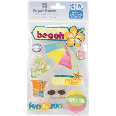 Paper House® Life's A Beach 3D Stickers