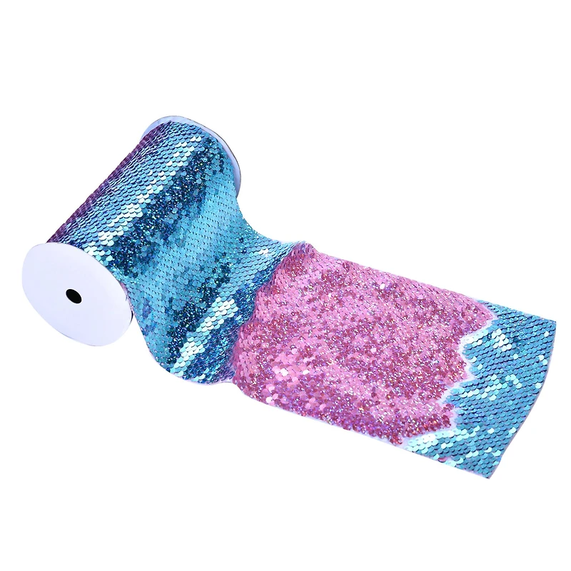5.375" x 1yd. Mermaid Reversible Sequin Ribbon by Celebrate It