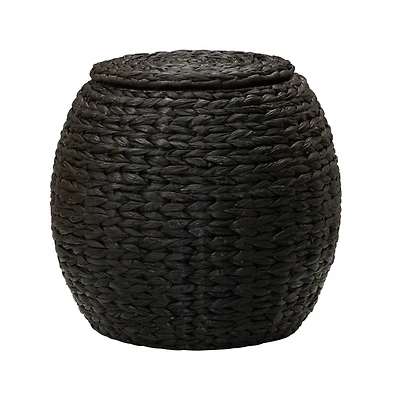 Household Essentials 19" Woven Hyacinth Storage End Table