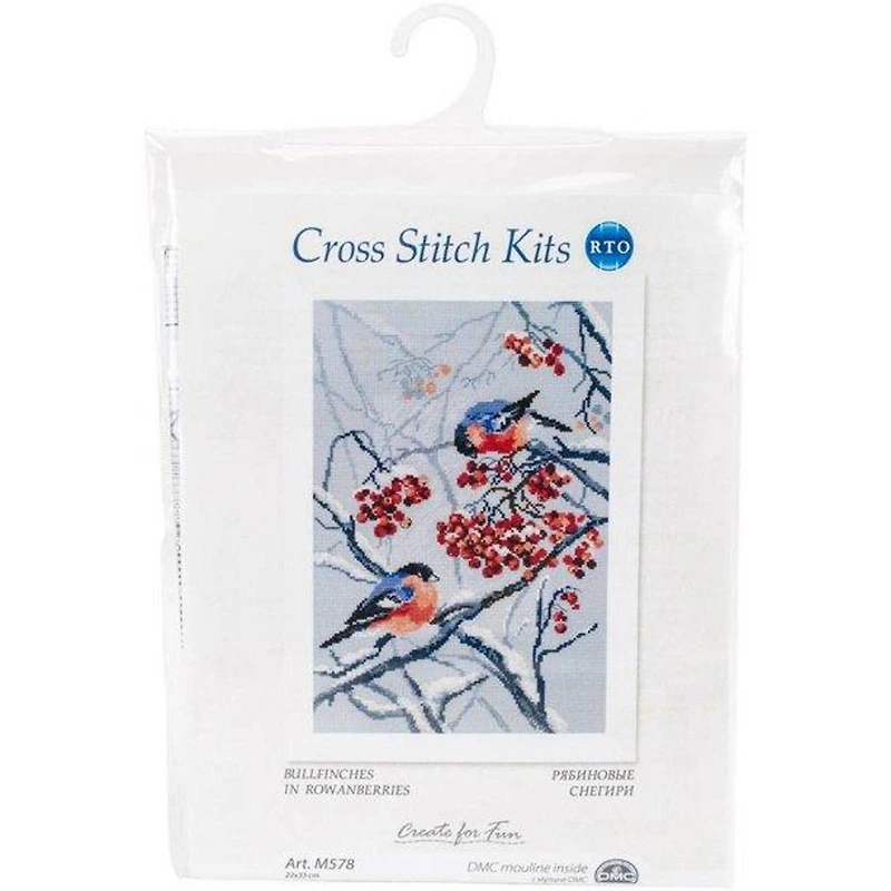 RTO Bullfinches In Rowanberries Cross Stitch Kit