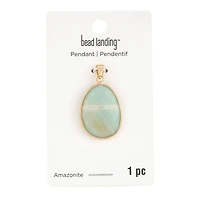 Faceted Amazonite Teardrop Pendant by Bead Landing™