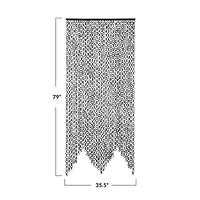 Hello Honey® 80" Black Bamboo Link Curtain