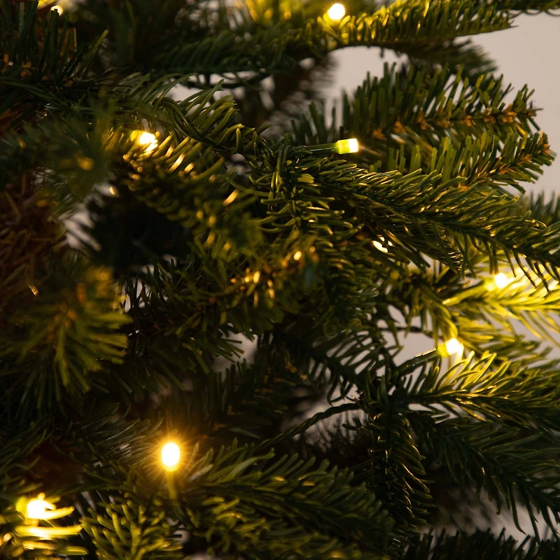 6ft. Pre-Lit Idaho Mixed Fir Artificial Christmas Tree, Warm White LED Lights