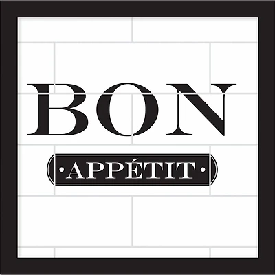 RoomMates Bon Appetit Tile & Type Framed Wall Art
