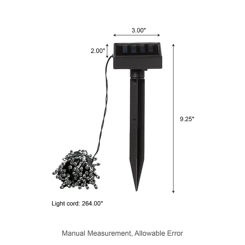 Glitzhome® 38.5ft. 100ct. LED Solar String Lights, 2ct.