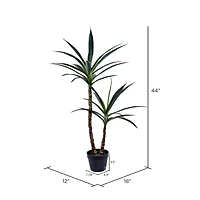 3.6ft. Potted Artificial Green Yucca Tree