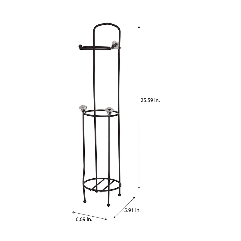 Bath Bliss Oil Rubbed Bronze Toilet Paper Organizer & Dispenser