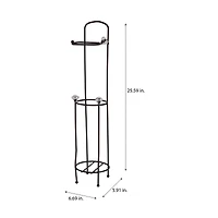 Bath Bliss Oil Rubbed Bronze Toilet Paper Organizer & Dispenser