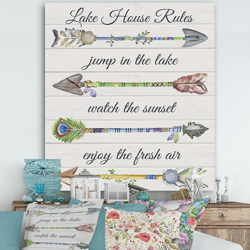 Designart - Sentimental Arrows-Lake House Rules
