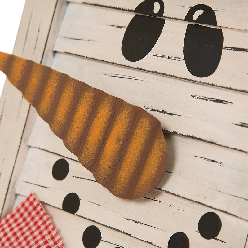 Glitzhome® 22" Wooden Snowman Shutter Décor