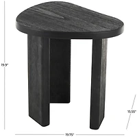 20" Black Handmade Heart Inspired Side End Accent Table