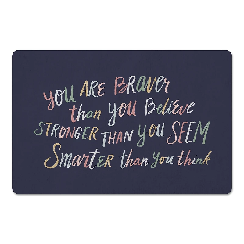 18" x 27" You Are Braver Than You Believe Floor Mat