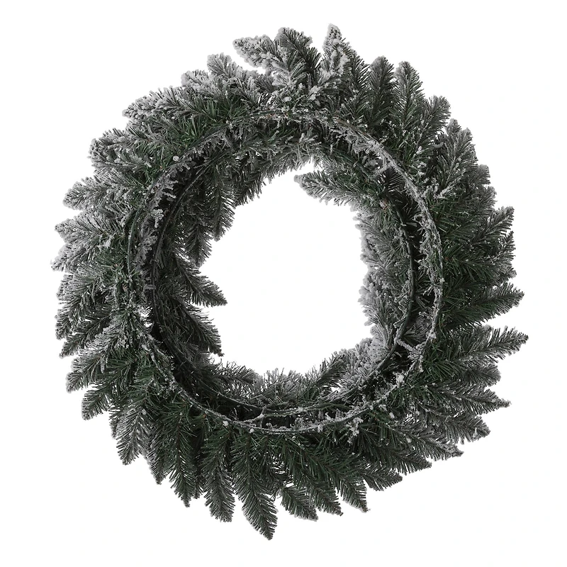 Glitzhome® 24" LED Snow Flocked Christmas Wreath