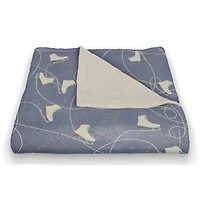 Skating Ice Skates 50x60 Coral Fleece Blanket