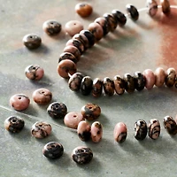 12 Pack: Rhodonite Rondelle Beads, 6mm by Bead Landing®