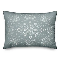 Blue Floral Persian Throw Pillow
