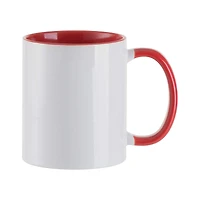 Craft Express 11oz. Sublimation Red Handle Mugs, 6ct.
