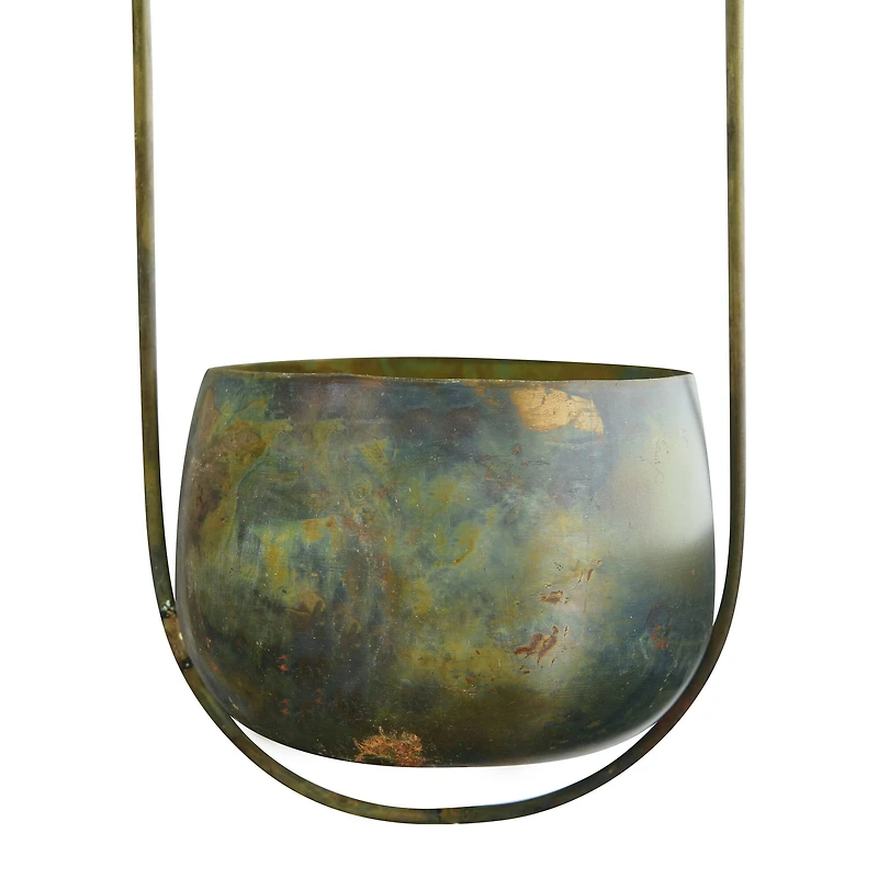 Hello Honey® 20" Oxidized Metal Hanging Planter