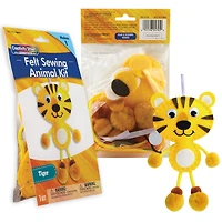 Creativity Street® Animal Felt, Foam & Pom Pom Craft Kit Set