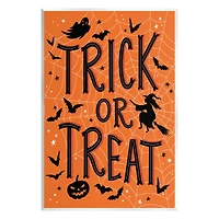 Stupell Industries Trick Or Treat Spider Web Wall Plaque Art