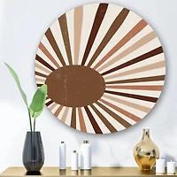 Designart - Minimalist Bright Shining Terracotta Sun Rays