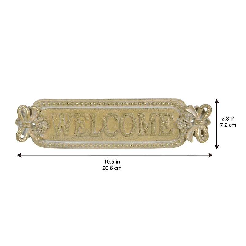 10" x 3" Gold Welcome Wall Décor by Ashland®